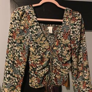 H&M floral pattern top